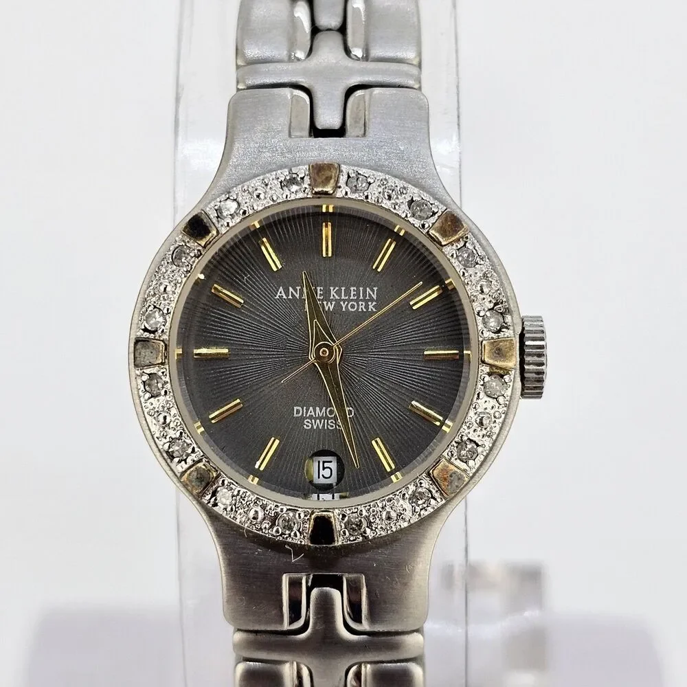 Anne Klein Diamond 18KT Accents Swiss Movement Women's‎ Watch 6.25